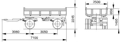 чертеж самосвального прицепа